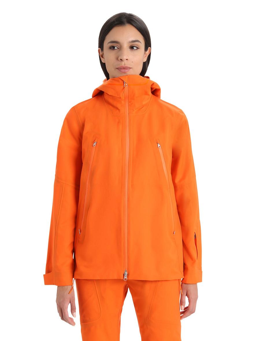 Vestes Icebreaker Shell+™ Merino Encapuchonné Femme Orange | FR 1653QMAZ